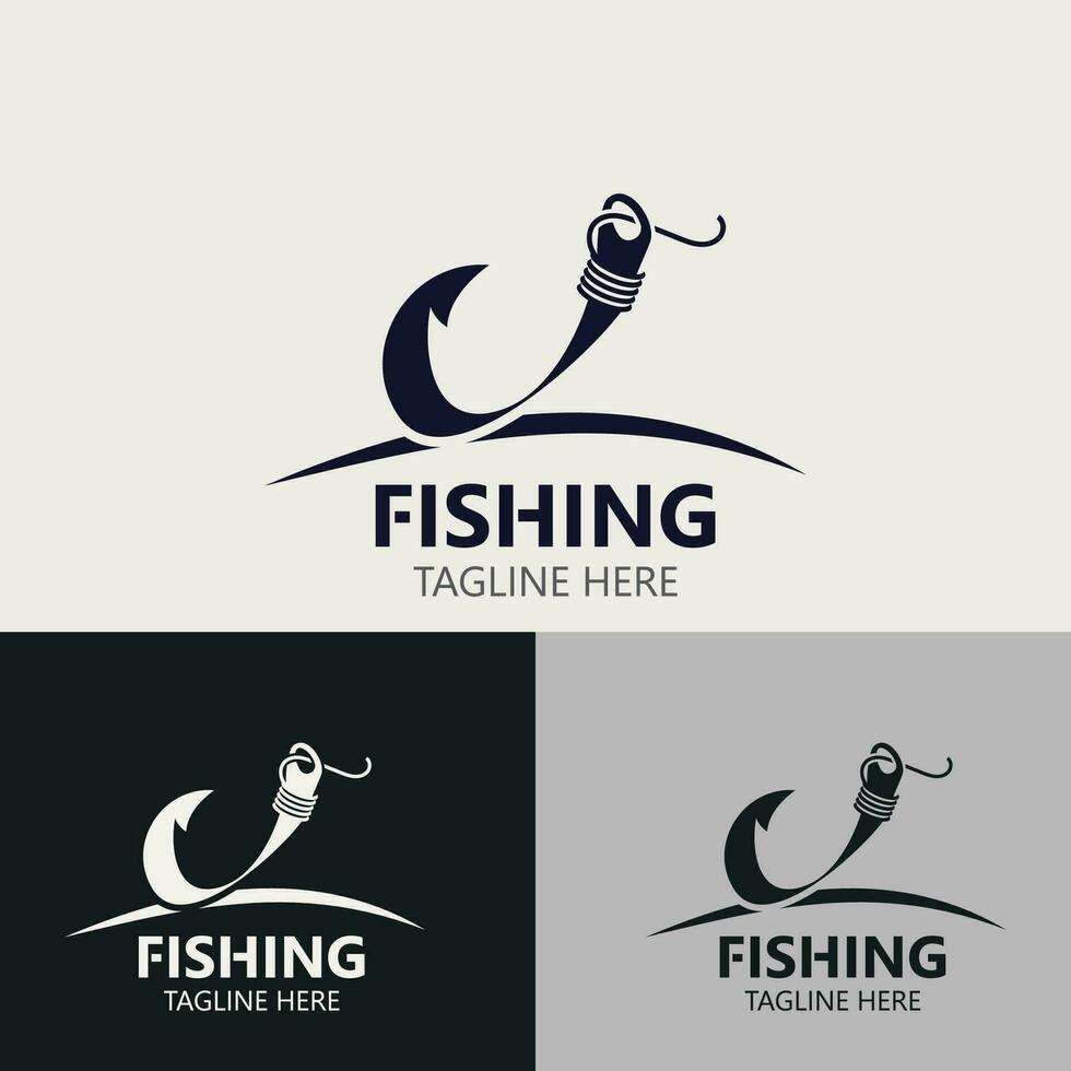 gancho pescar logo sencillo y moderno Clásico rústico vector diseño estilo modelo ilustración