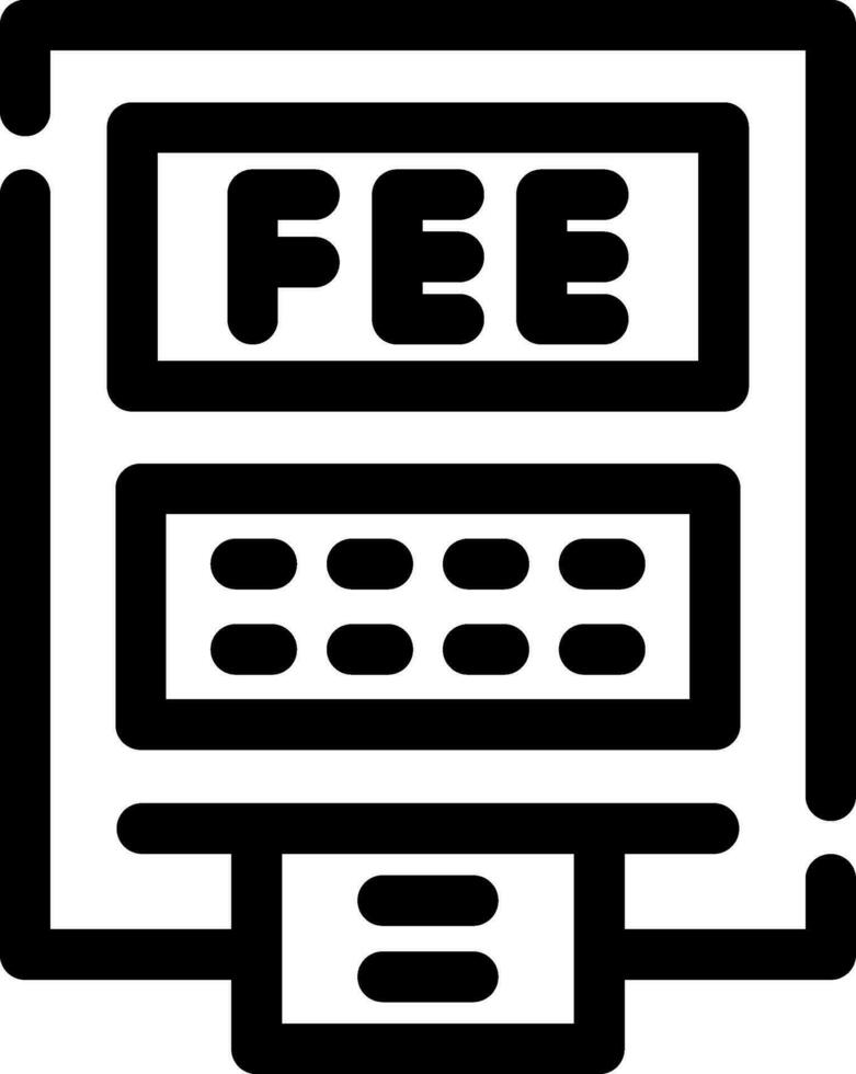 ATM Fees Creative Icon Design vector