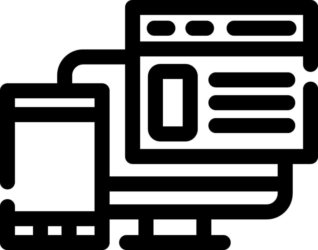 Responsive Website Creative Icon Design vector