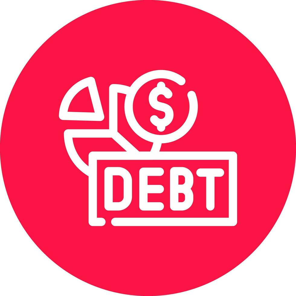 Debt Creative Icon Design vector