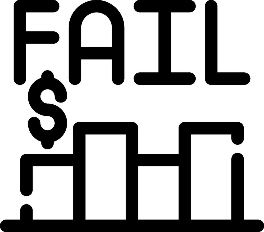 Business Fail Creative Icon Design vector