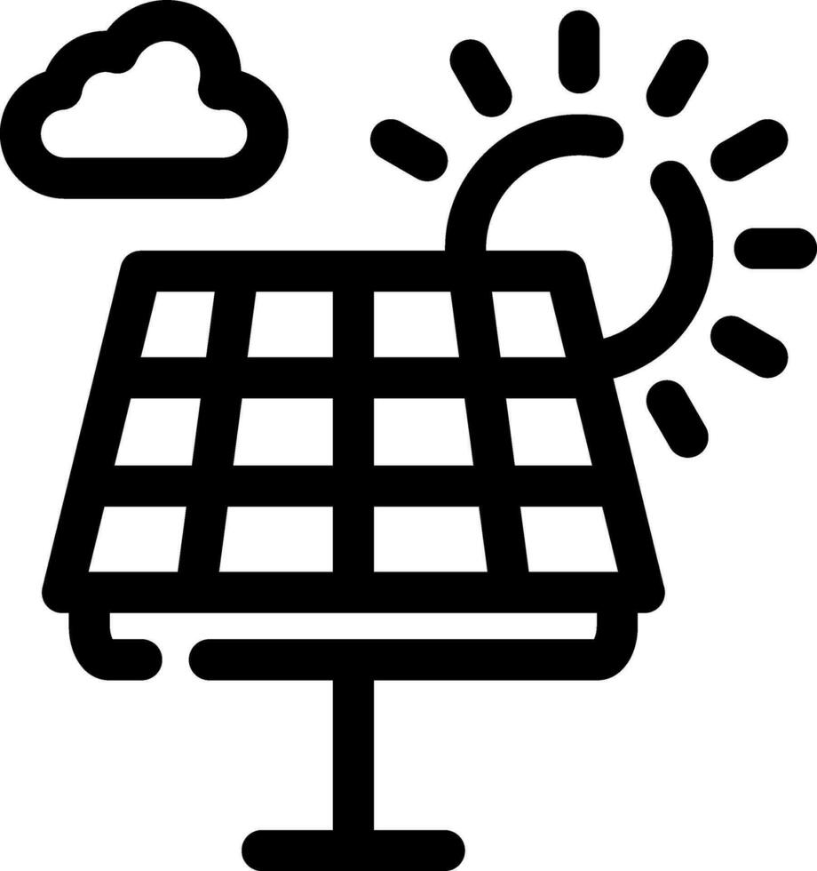 Solar Panel Creative Icon Design vector