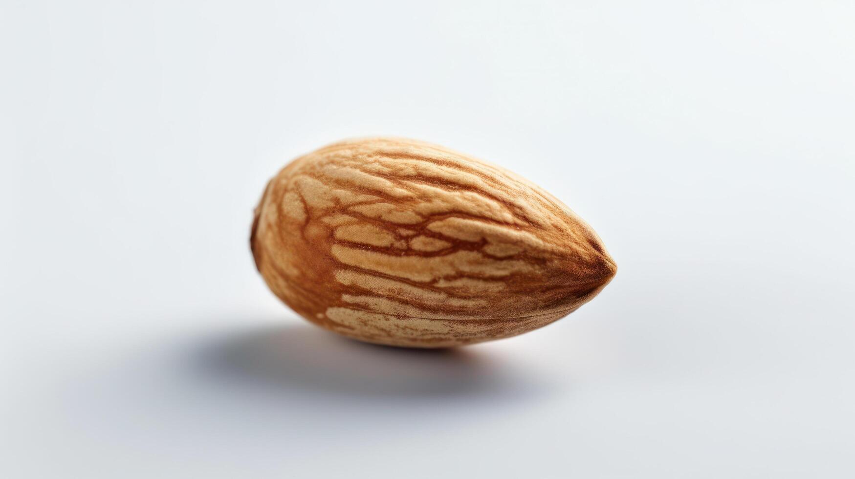 an almond on a solid white background photo