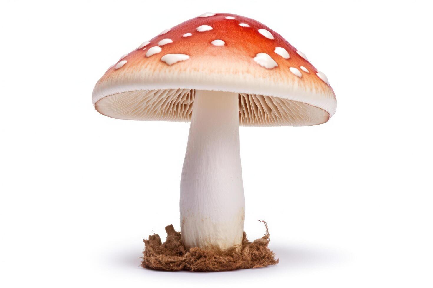 Mushroom isolated on white background photo