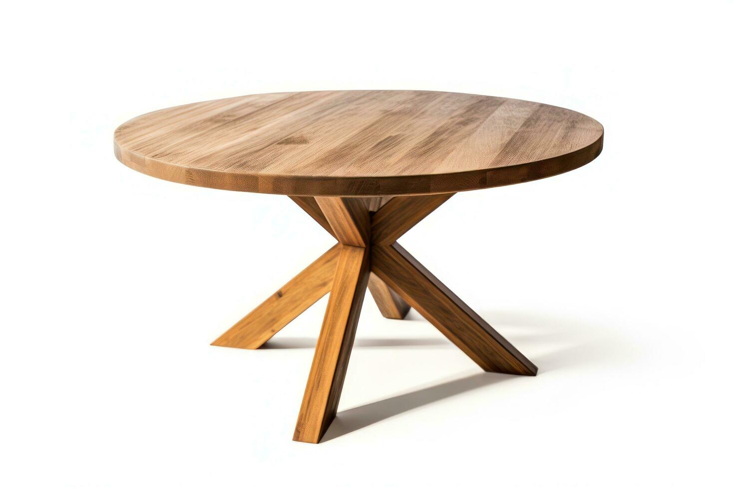 A round dining table on white background AI Generated photo