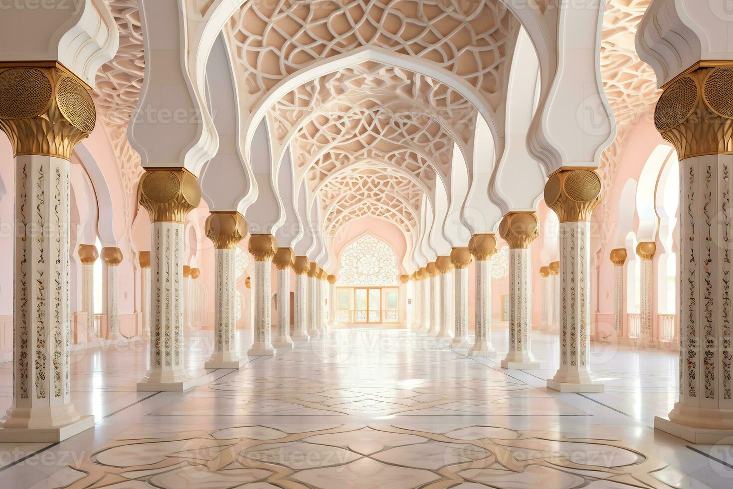 The architectural beauty of arabian buildings AI Generative photo