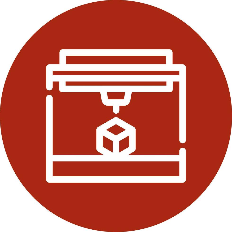 3D Printing Creative Icon Design vector