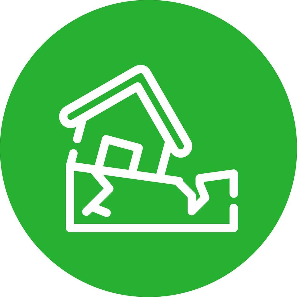 Earthquake Creative Icon Design vector