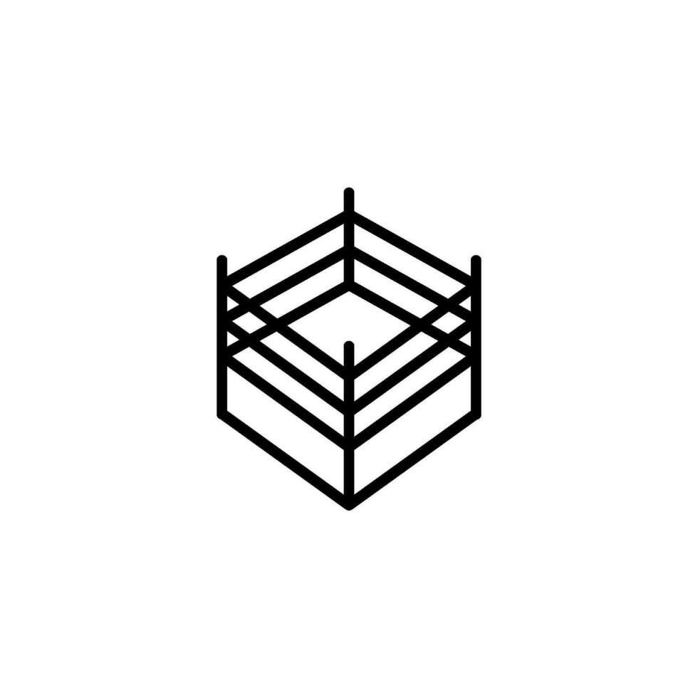 boxing ring icon vector design templates