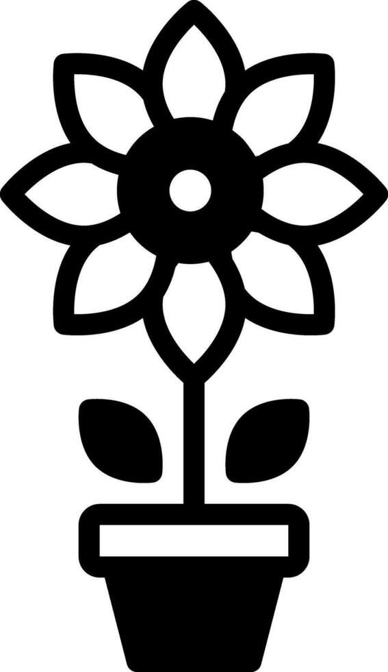 solid icon for bloom vector