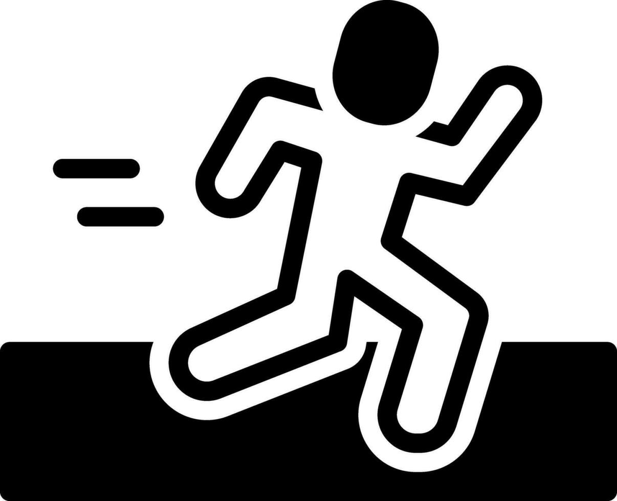 solid icon for runner vector