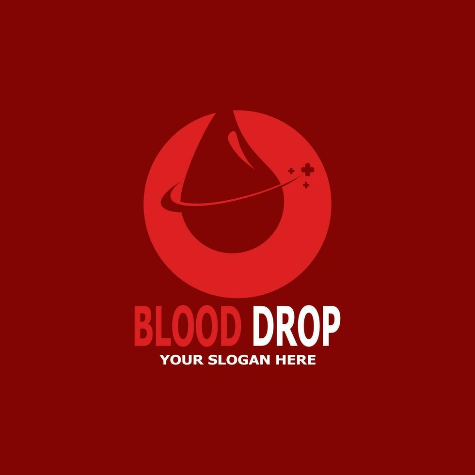 Blood drop health logo vector template