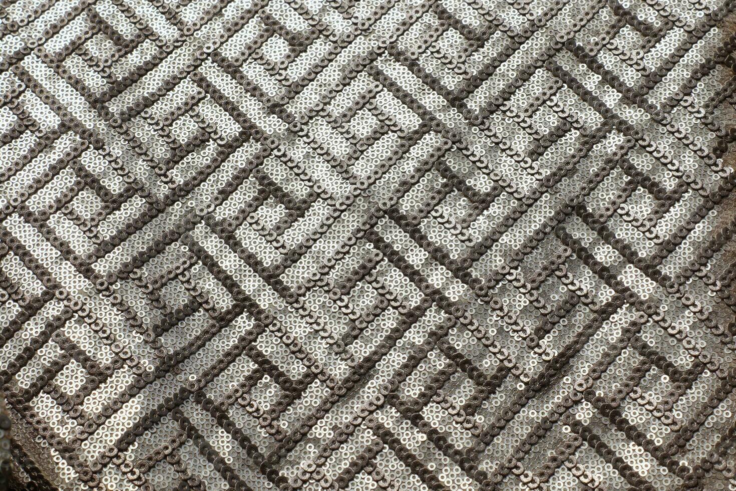 Close up view on samples of cloth and fabrics in different colors. photo