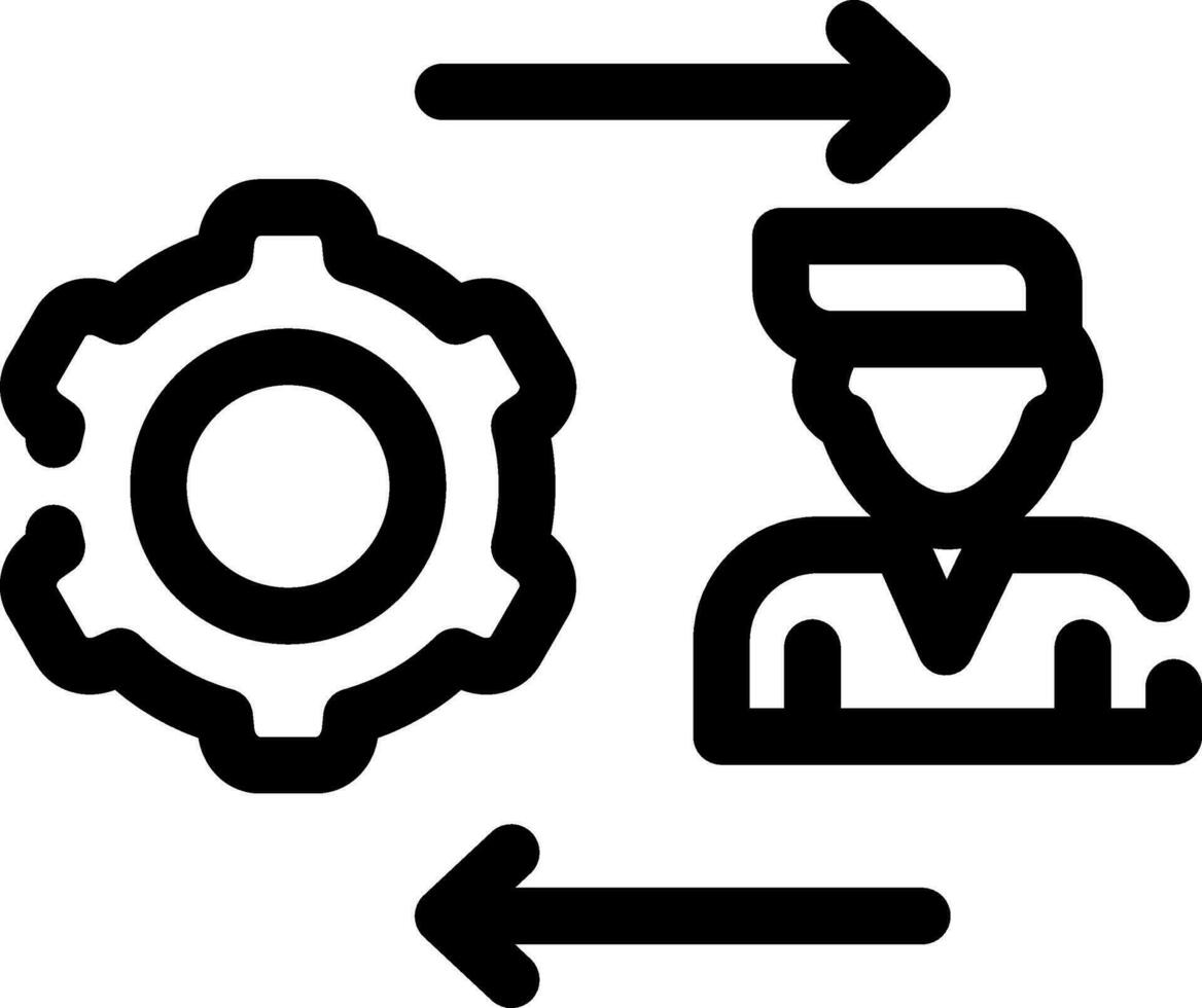 Machine to Person Creative Icon Design vector