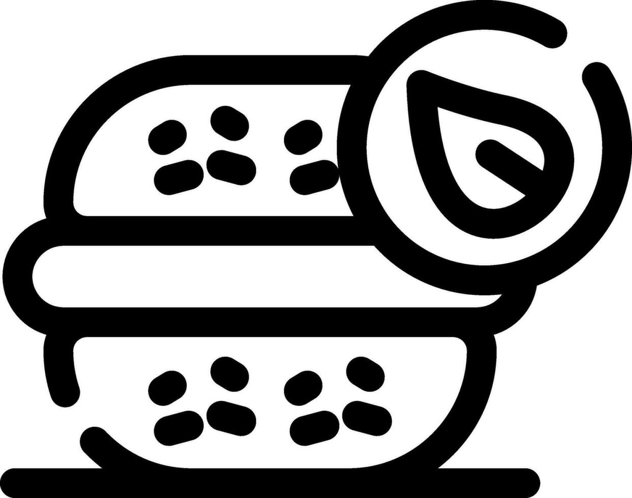 Vegan Burger Creative Icon Design vector