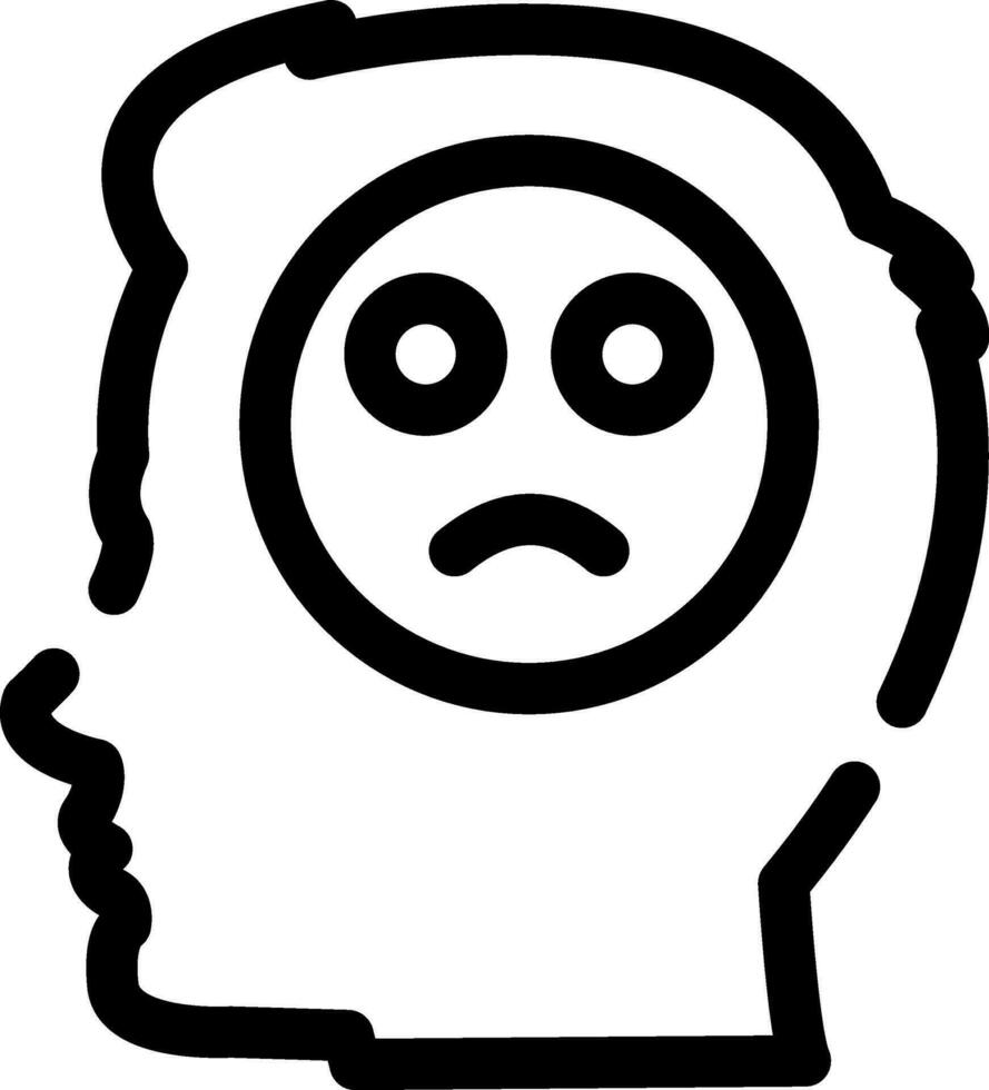 Emotions Sad Creative Icon Design vector