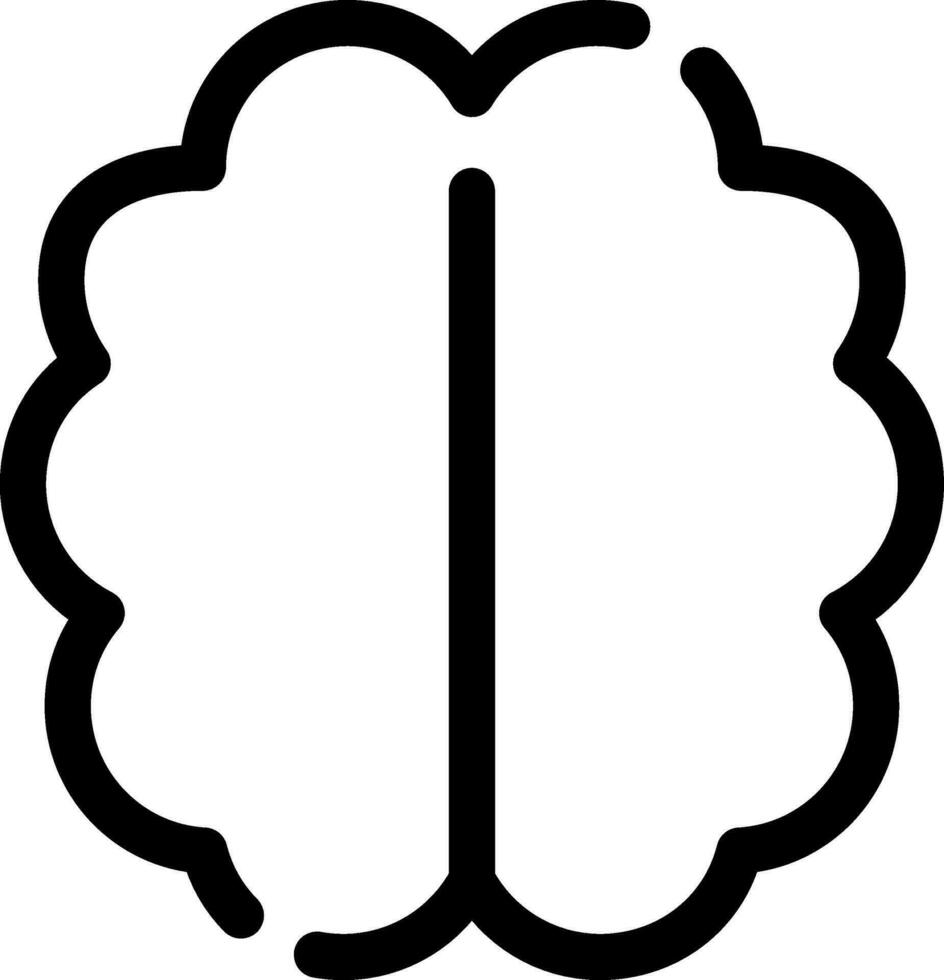 Human Brain Creative Icon Design vector