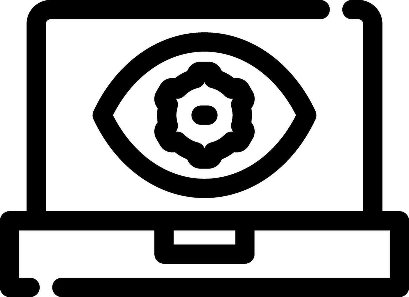 computadora visión creativo icono diseño vector