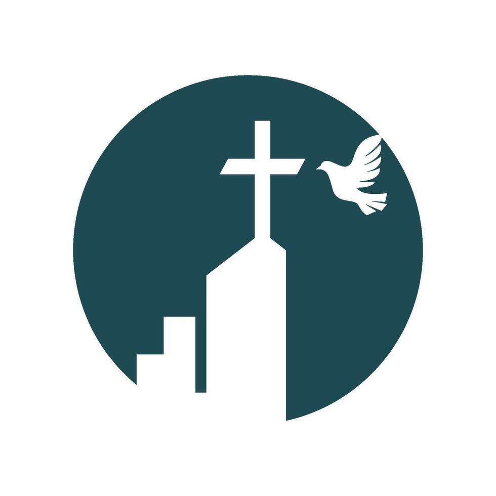 Church logo icon design vector