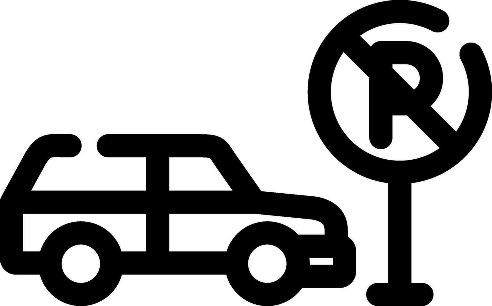 No Parking Creative Icon Design vector