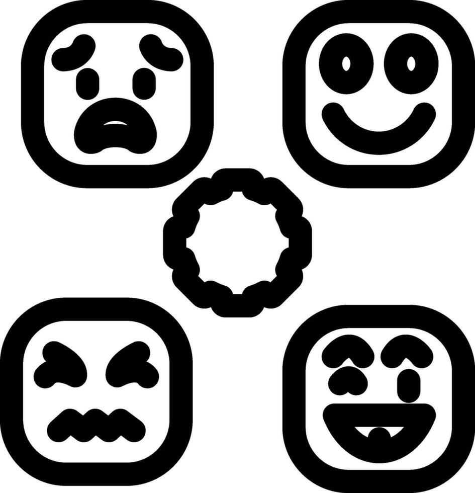 Perceiving Emotions Creative Icon Design vector