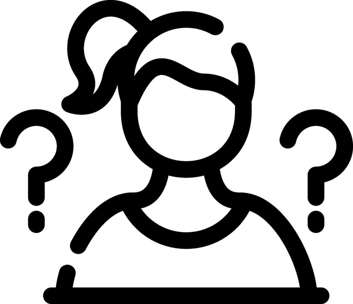 Confused Creative Icon Design vector