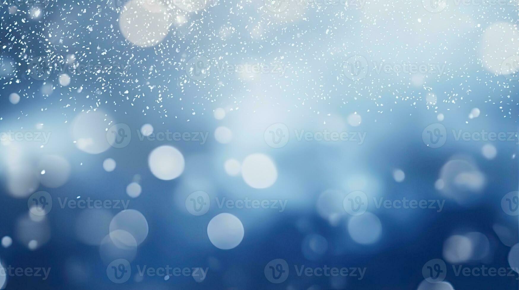 Winter background with snowflakes and bokeh effect. Christmas background. Generative AI photo