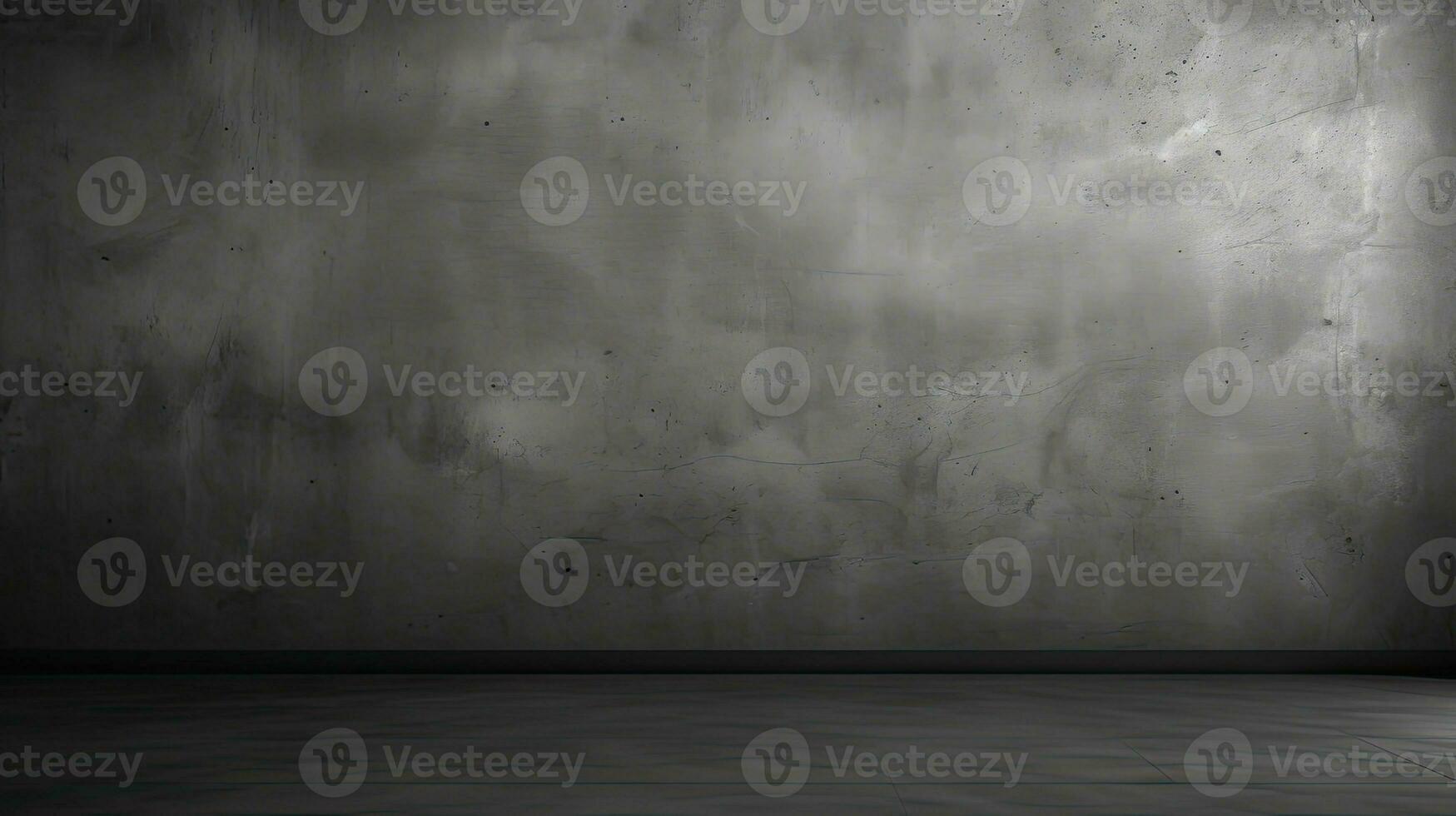 Dark black and gray abstract cement wall and interior textured studio room for product display. Wall background. Generative AI photo