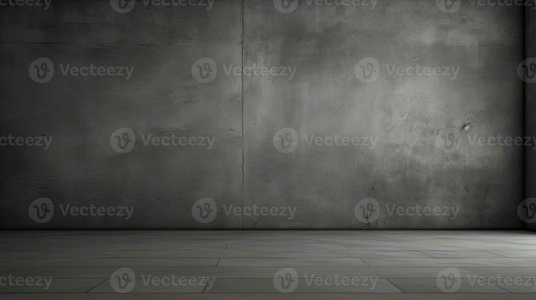 Dark black and gray abstract cement wall and interior textured studio room for product display. Wall background. Generative AI photo