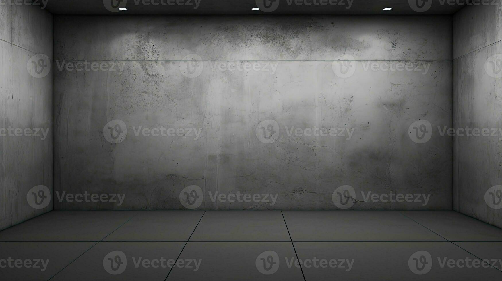 Dark black and gray abstract cement wall and interior textured studio room for product display. Wall background. Generative AI photo