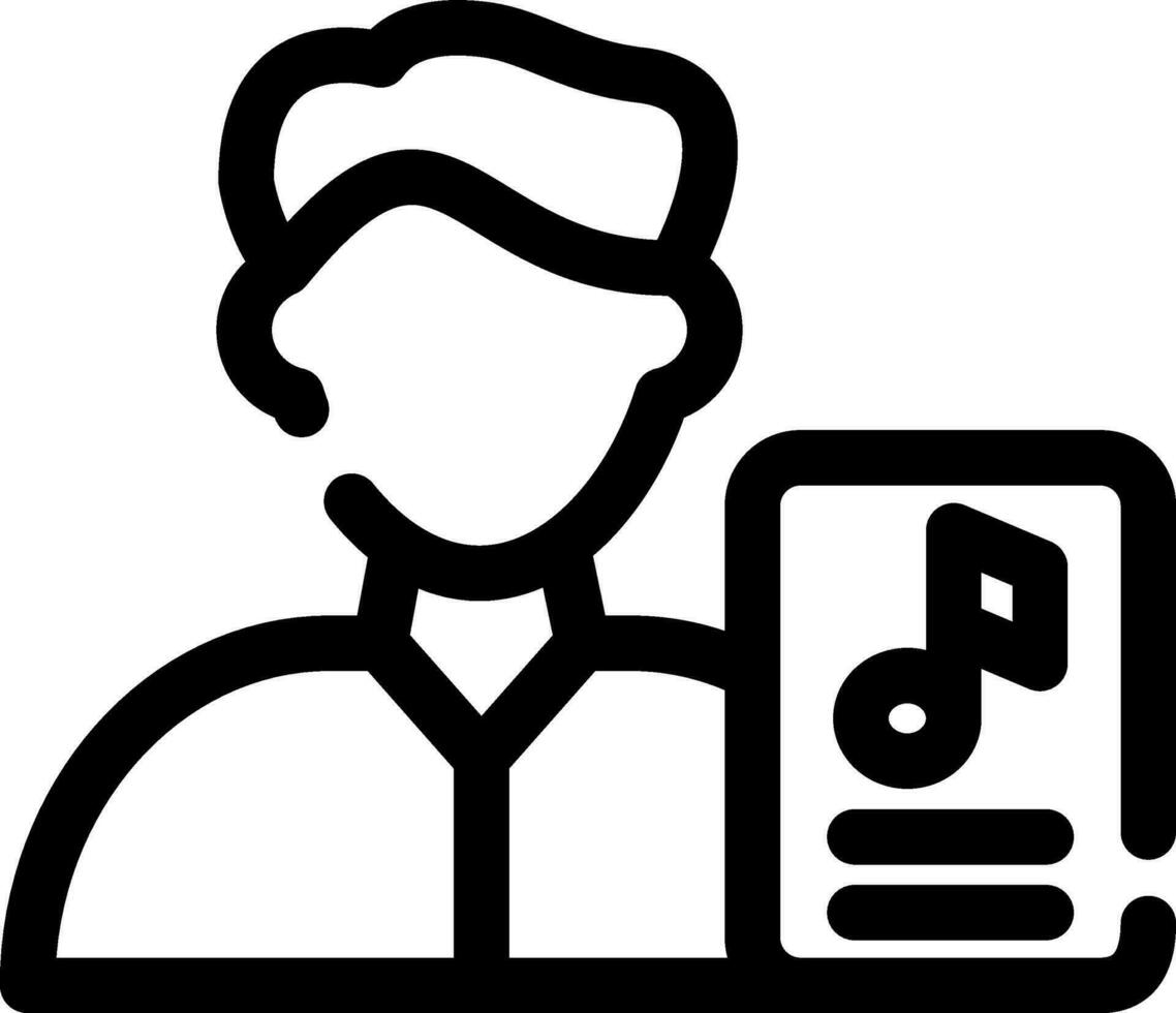 Music Teacher Male Creative Icon Design vector
