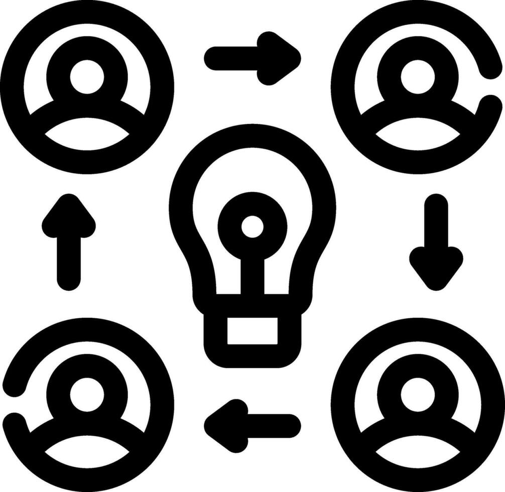 Collaboration Creative Icon Design vector