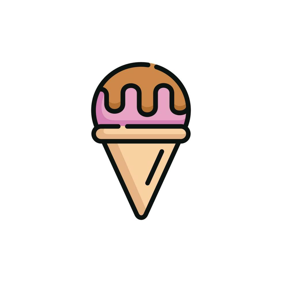 Ice cream vector illustration isolated on white background. Ice cream icon