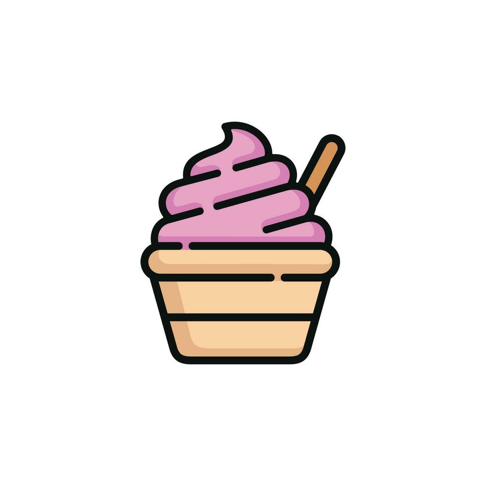 Ice cream vector illustration isolated on white background. Ice cream icon