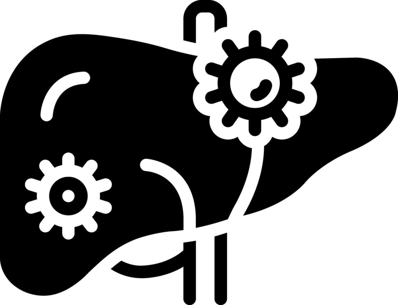 solid icon for hepatitis vector