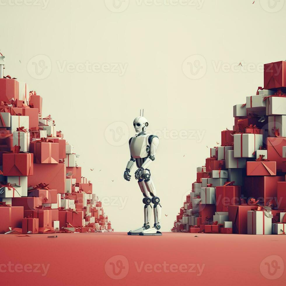 Cyber Monday Sale banner template design background with copy space. Online holiday shopping concept. Generative AI photo
