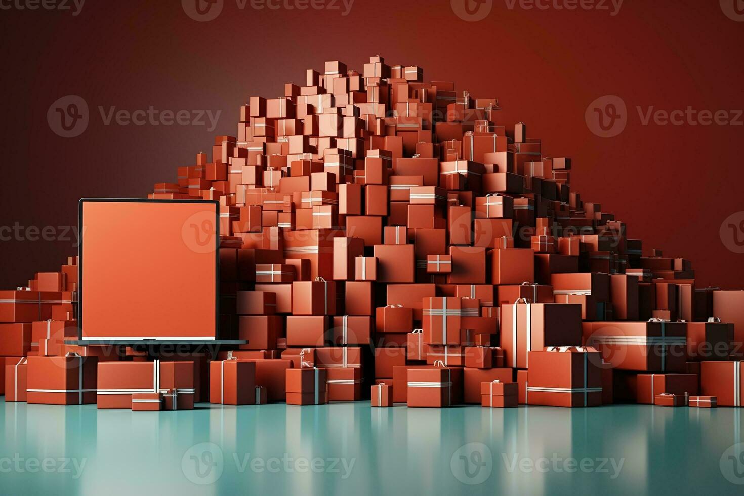 Cyber Monday Sale banner template design background with copy space. Online holiday shopping concept. Generative AI photo