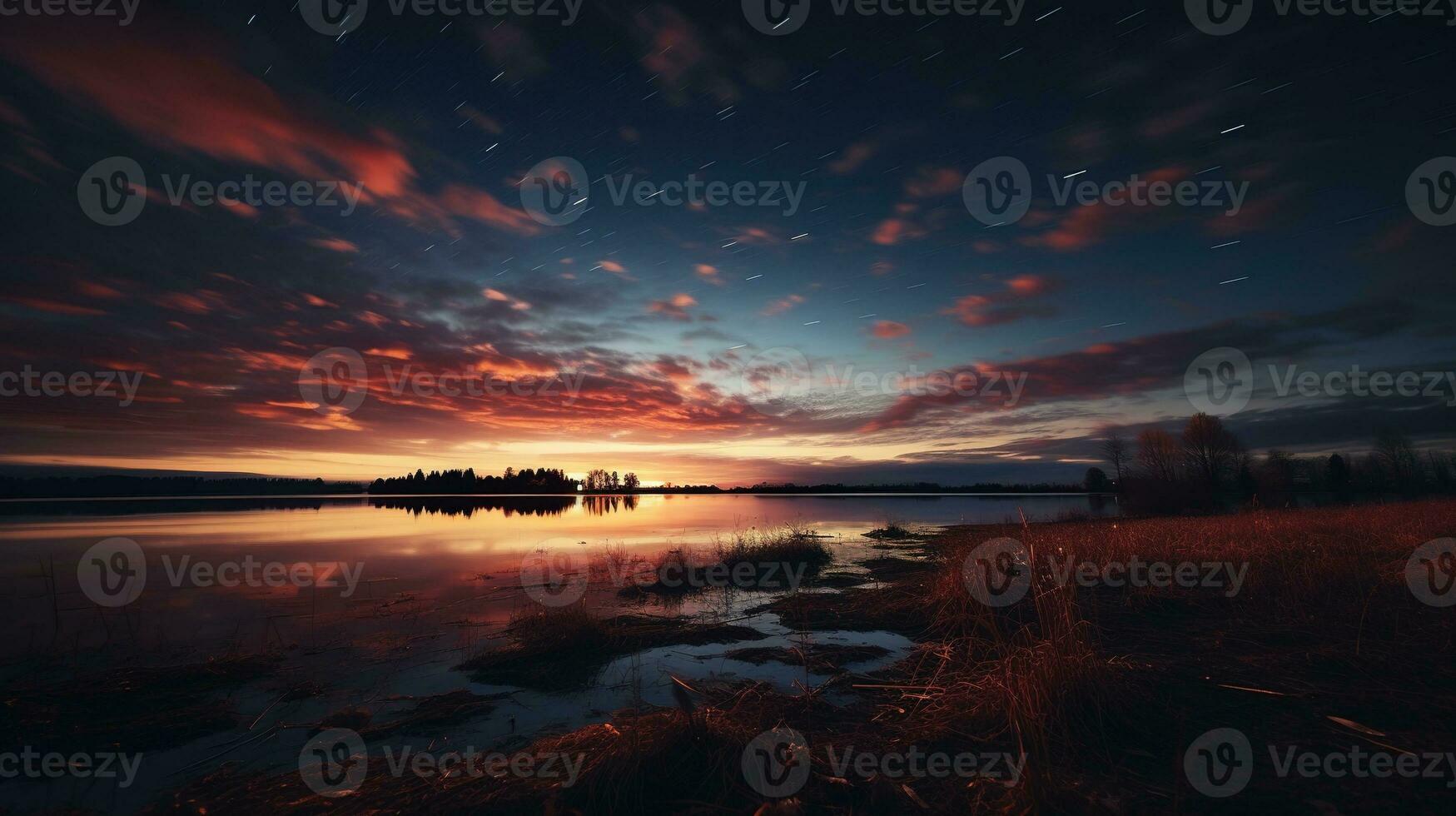 Captivating twilight sky with copy space, ideal for adding text or graphics to your designs. Generative AI photo