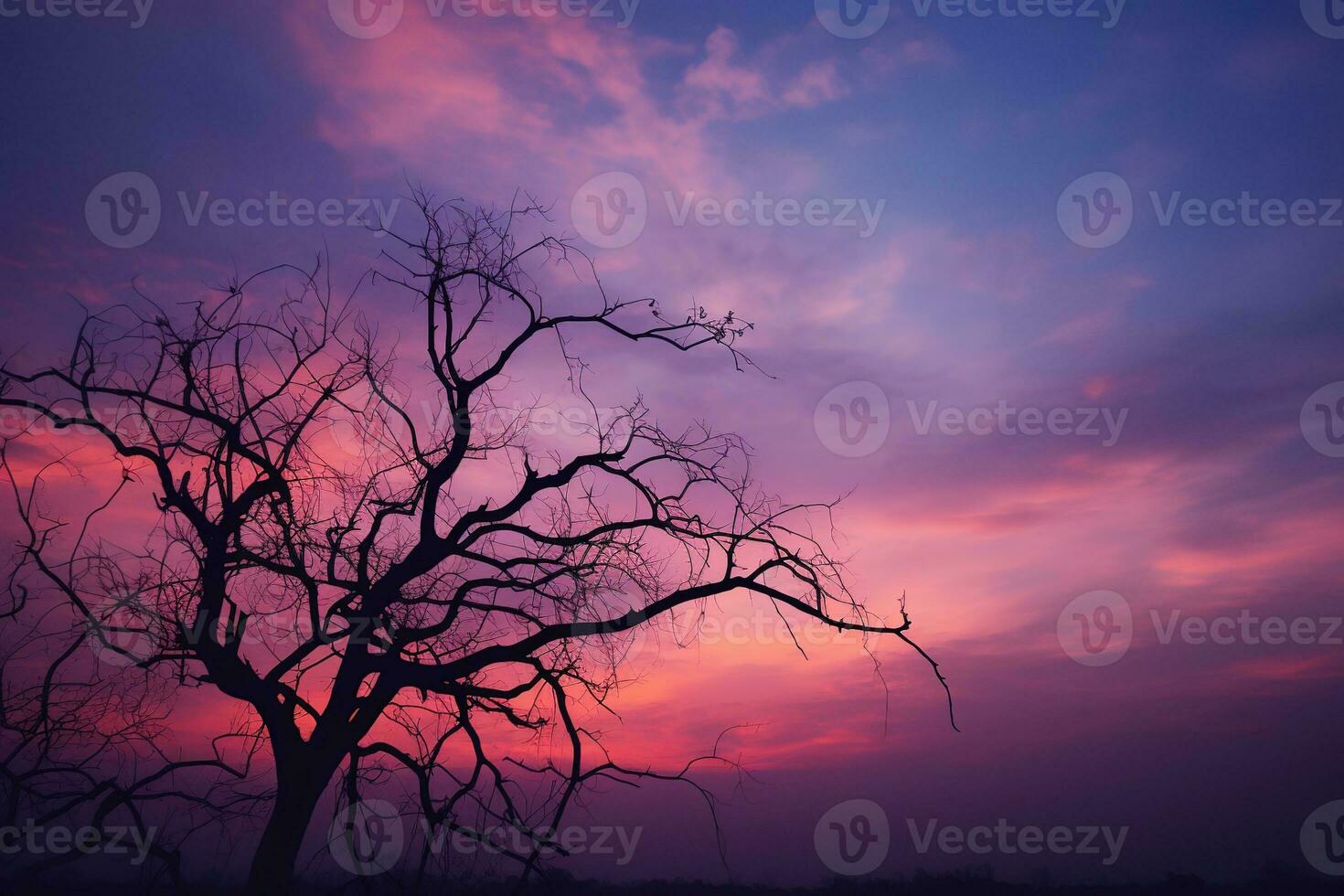Captivating twilight sky with copy space, ideal for adding text or graphics to your designs. Generative AI photo