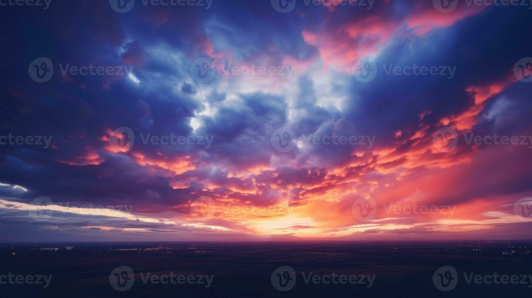 Captivating twilight sky with copy space, ideal for adding text or graphics to your designs. Generative AI photo