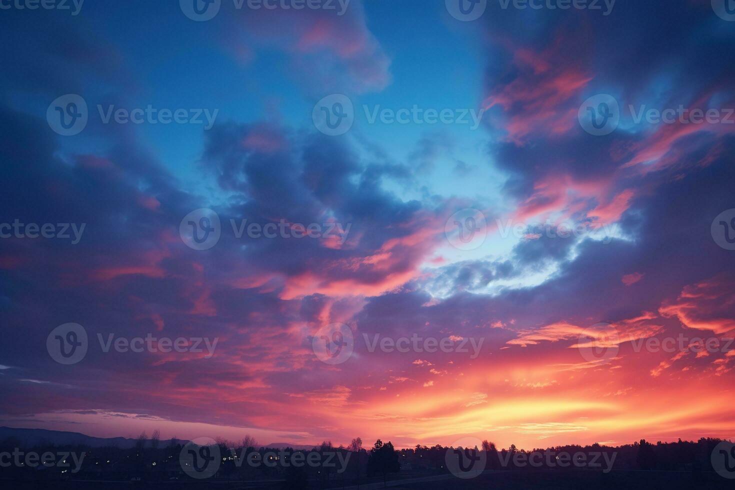 Captivating twilight sky with copy space, ideal for adding text or graphics to your designs. Generative AI photo