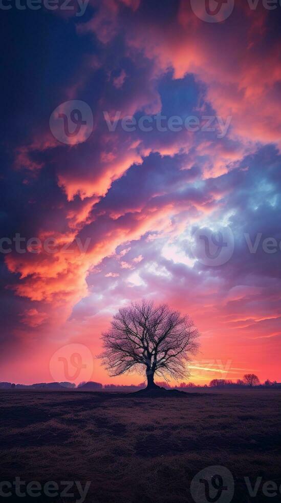 Captivating twilight sky with copy space, ideal for adding text or graphics to your designs. Generative AI photo