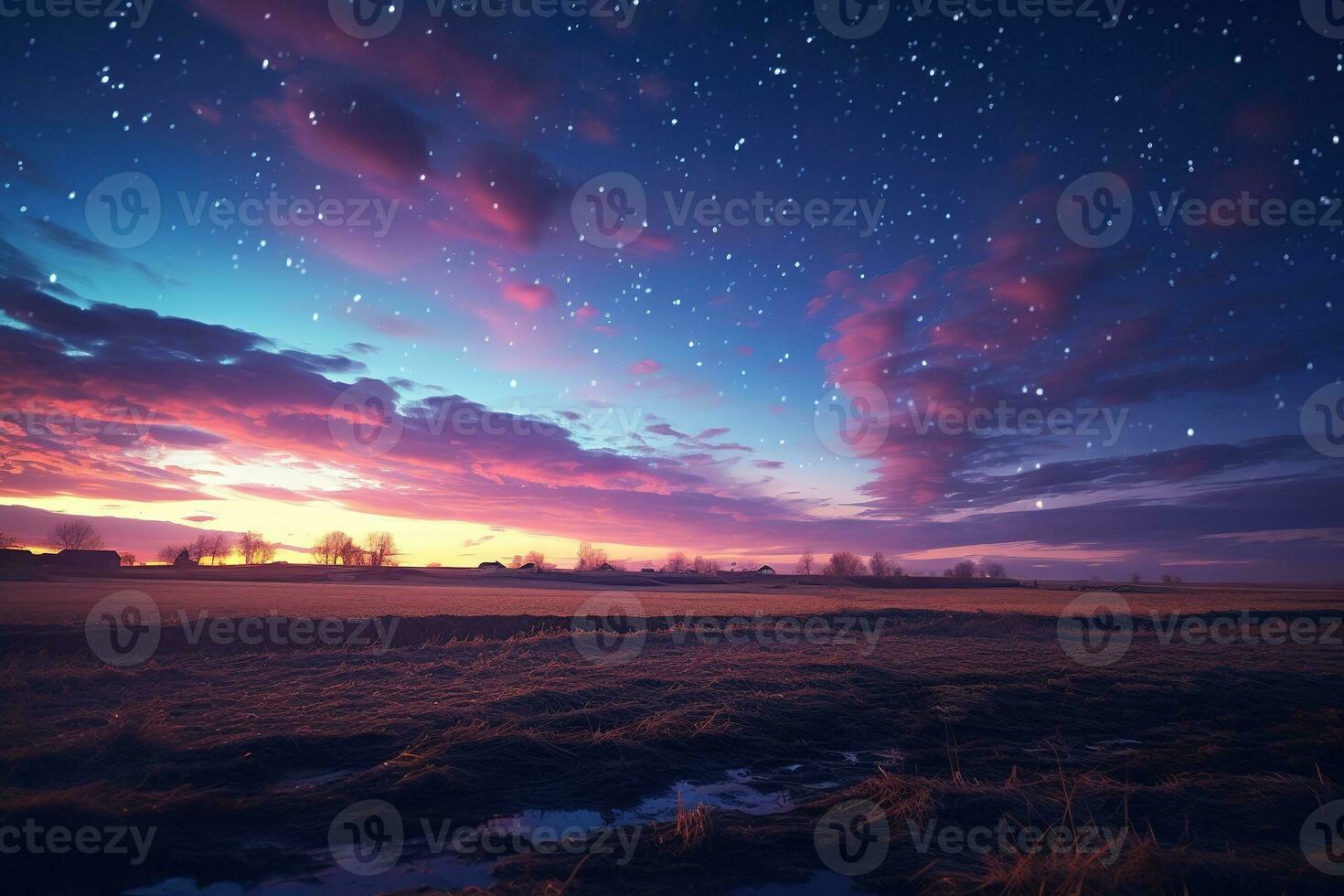 Captivating twilight sky with copy space, ideal for adding text or graphics to your designs. Generative AI photo