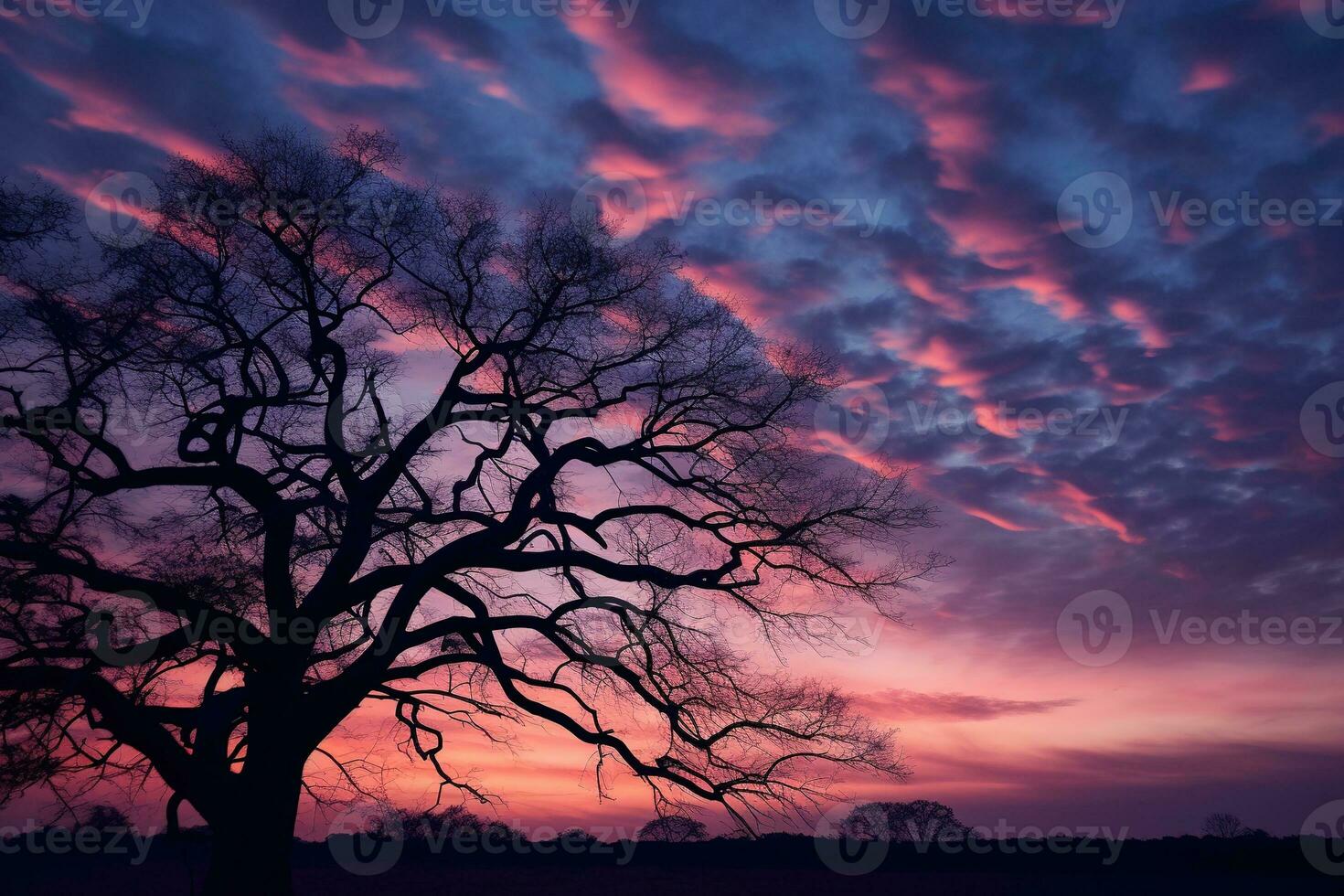 Captivating twilight sky with copy space, ideal for adding text or graphics to your designs. Generative AI photo