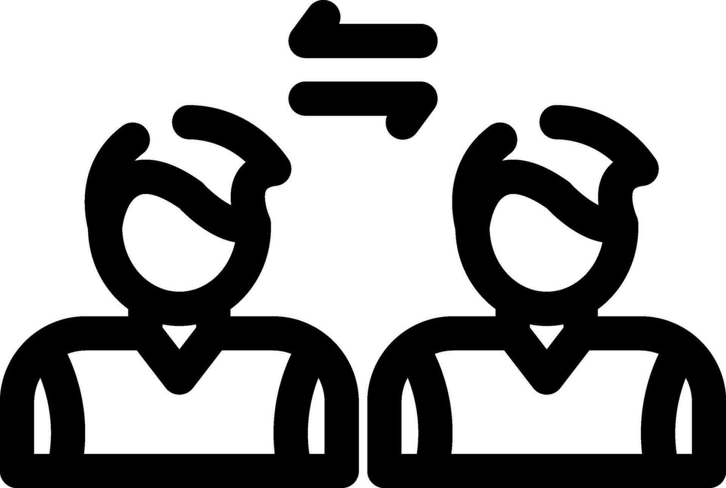 Social Distancing Creative Icon Design vector
