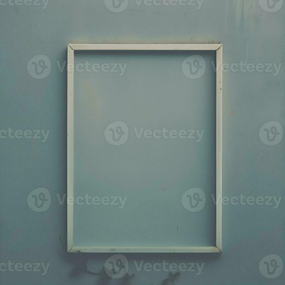 Empty frame mockup on grey background. High-resolution. AI Generative photo