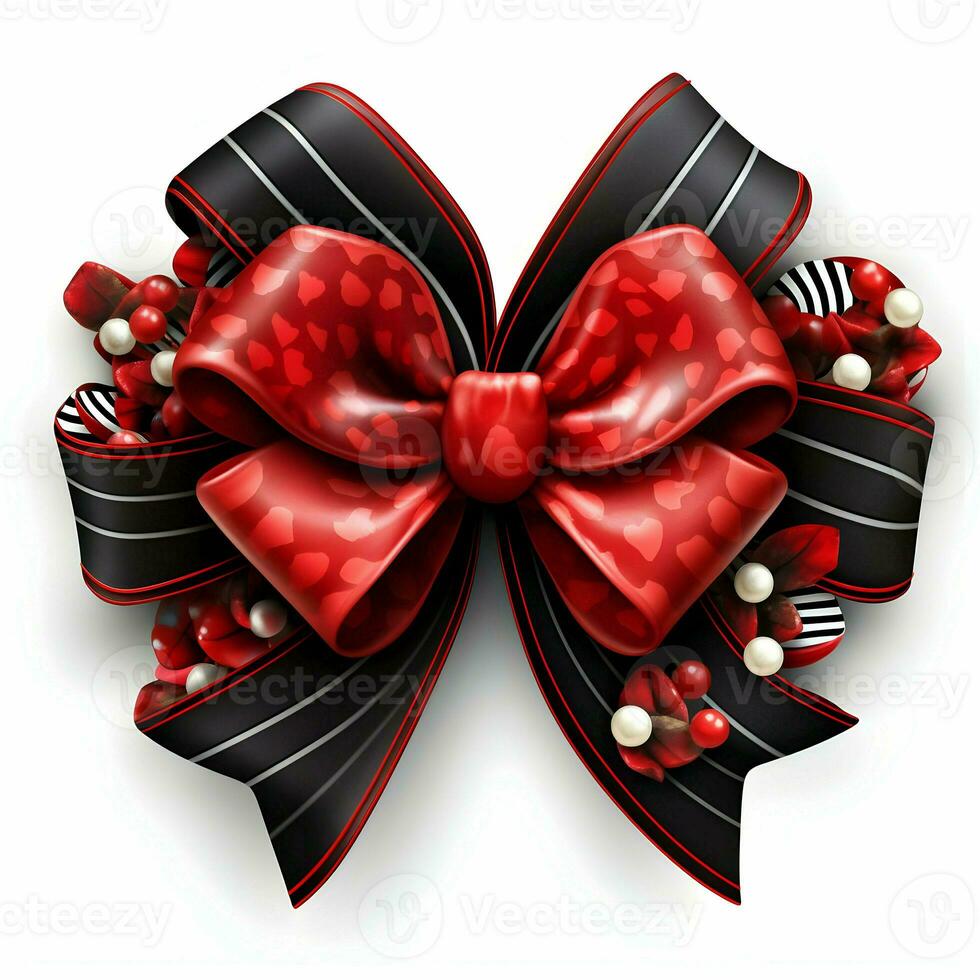 Beautiful and very cute Christmas black red and white. High-resolution. AI Generative photo