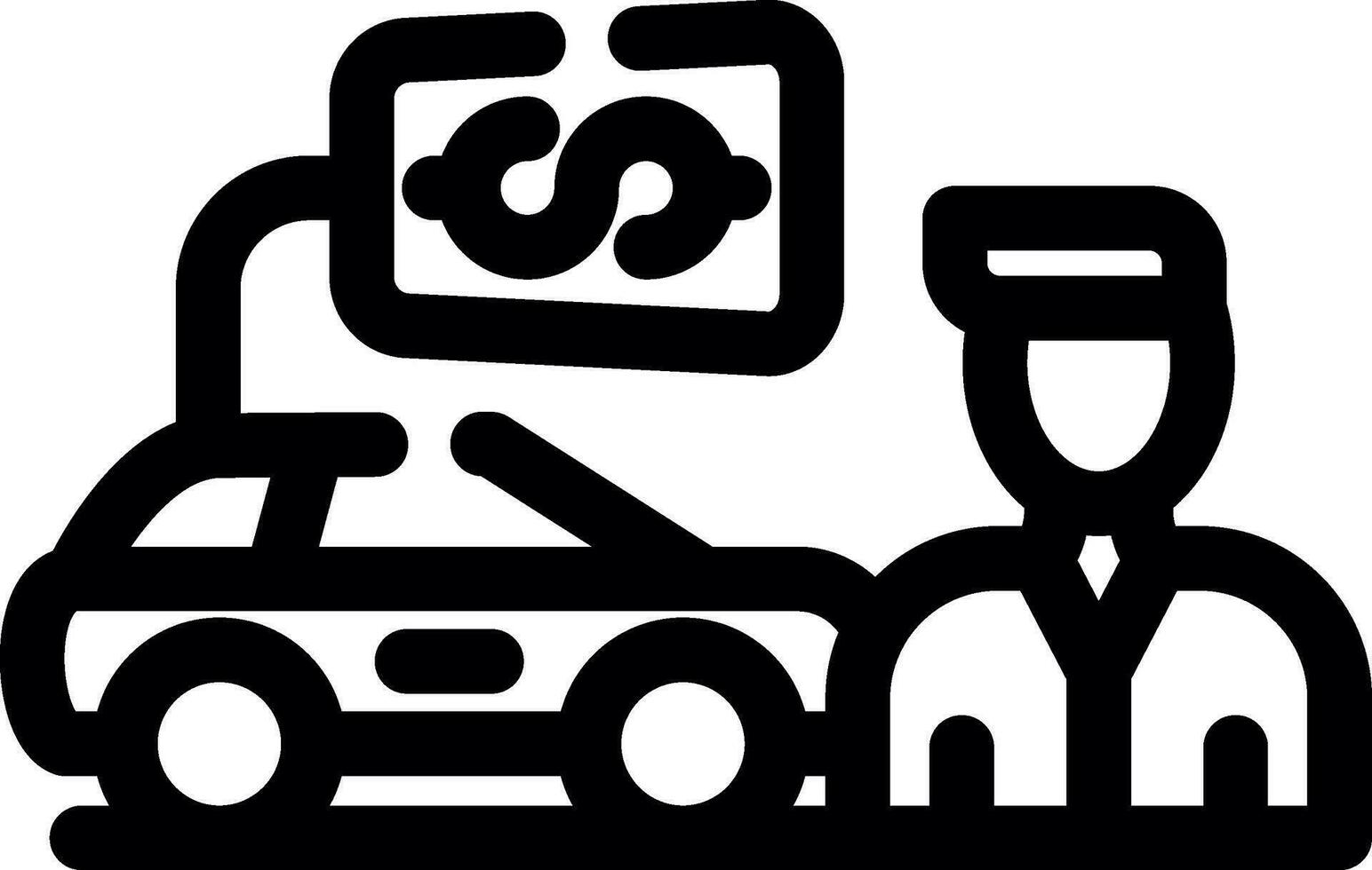 Car Salesman Creative Icon Design vector