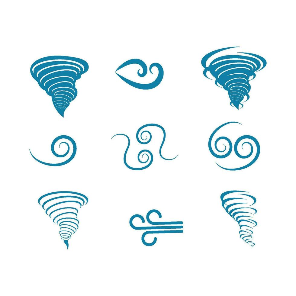 ilustración de vector de logotipo de icono de viento