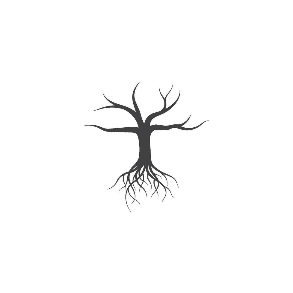 árbol sin hoja icono logo modelo vector